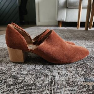Madewell The Kirstie Lowcut Bootie in Rust Suede Size 8.5
